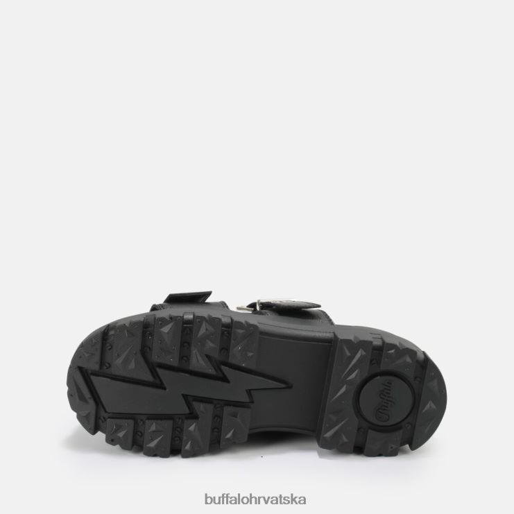 crno Buffalo aspha loop sandale s platformom veganske |slajdova TDD6T886